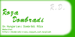 roza dombradi business card